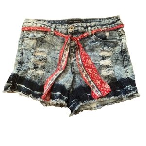 Traffic Jeans Wear High Waist Stonewash Denim Jean Shorts size Juniors 13
